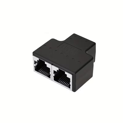 TISHRIC RJ45 Ethernet Extension Cable Splitter / Female to Female Adapter (Matte Finish)