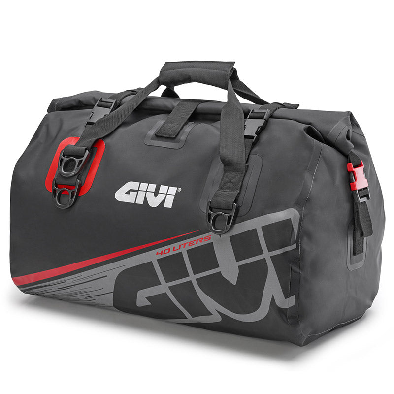 GIVI EA115GR: Αδιάβροχος Σάκος Ουράς 40L - Κυλινδρικός (Μαύρο/Γκρι/Κόκκινο)