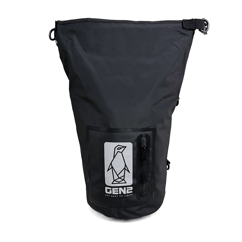 GEN2 IPX6 Roll Top Dry Bag 25lt Backpack - Black 