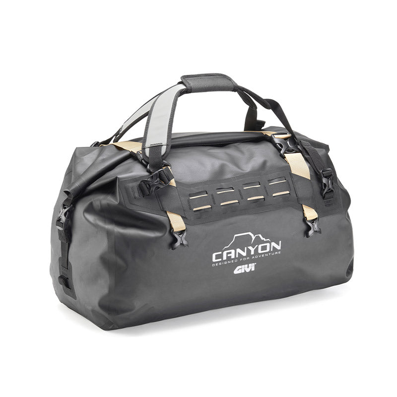 GIVI GRT712C Canyon: Waterproof Tail Bag 40L - Black (Convertible Cargo Dry Bag) 