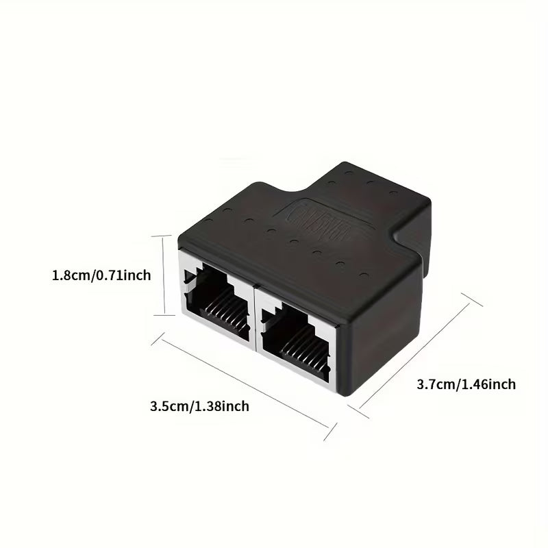 TISHRIC RJ45 Ethernet Extension Cable Splitter / Female to Female Adapter (Matte Finish)