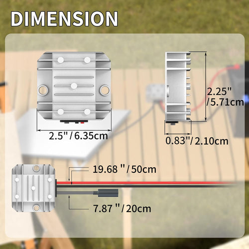 daboot Starlink Mini 12V Adapter Netzkabel - 12/24V (9-28V) auf 30V 3.5A DC Step-Up Konverter mit 5521 Buchse Ausgang, Wasserdichtes Starlink Starlink Mini Netzteil Zubehör