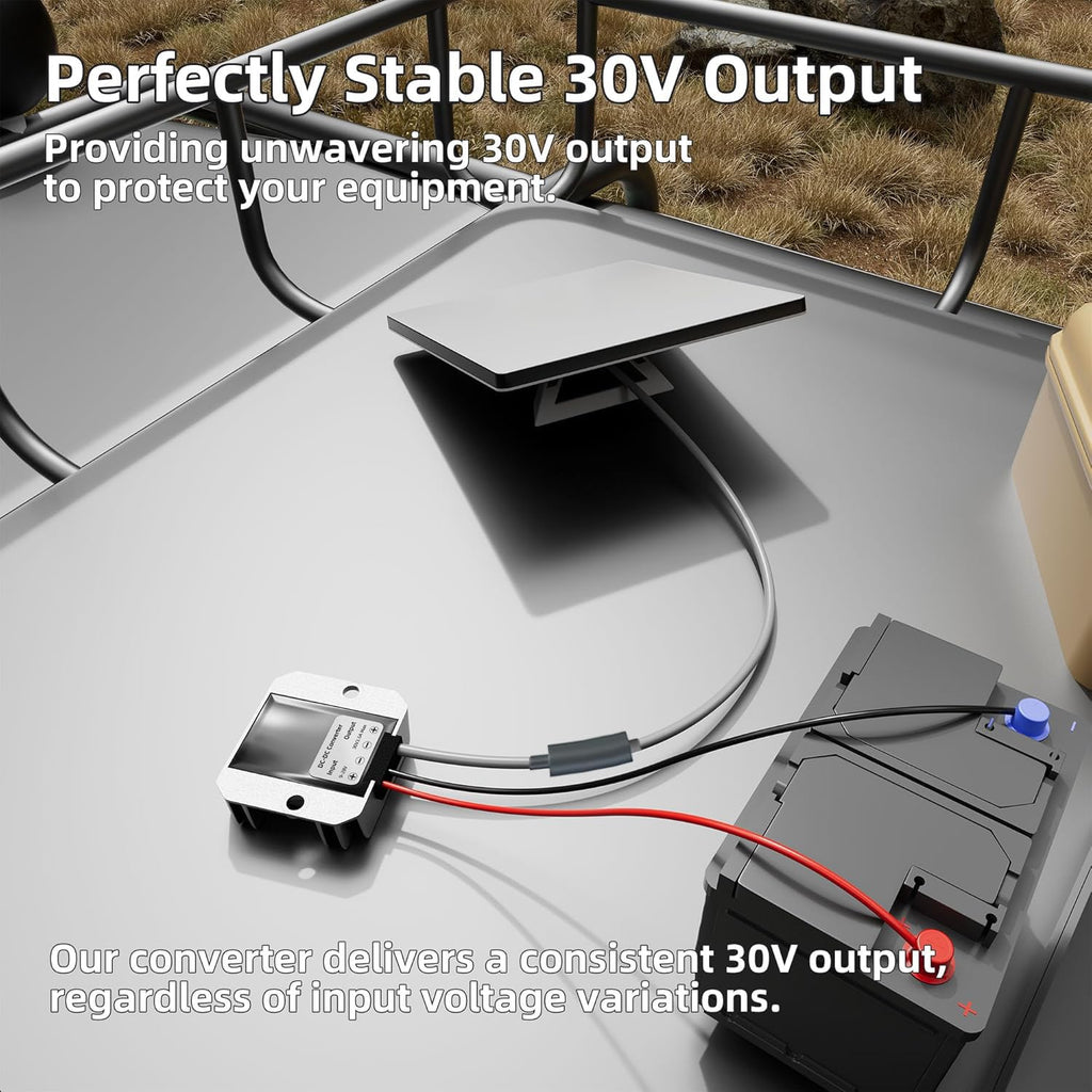 daboot Starlink Mini 12V Adapter Netzkabel - 12/24V (9-28V) auf 30V 3.5A DC Step-Up Konverter mit 5521 Buchse Ausgang, Wasserdichtes Starlink Starlink Mini Netzteil Zubehör