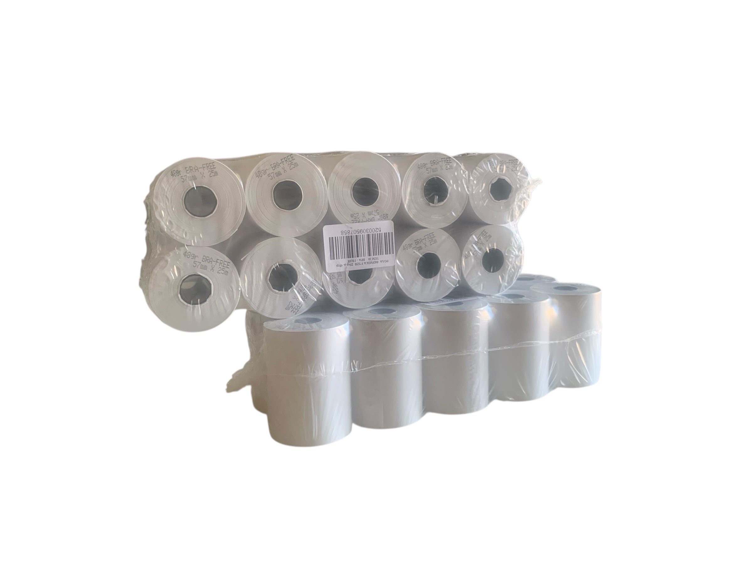 Θερμικά Ρολά 57mm x 25m POS & Ταμειακής (10 Τεμάχια)