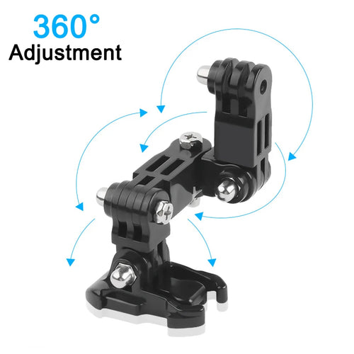 Adjustable Helmet Chin Mount Curved Side Adhesive Mount for GoPro Hero 10 9 8 Xiaomi Yi DJI OSMO SJCAM Action Camera Accessories