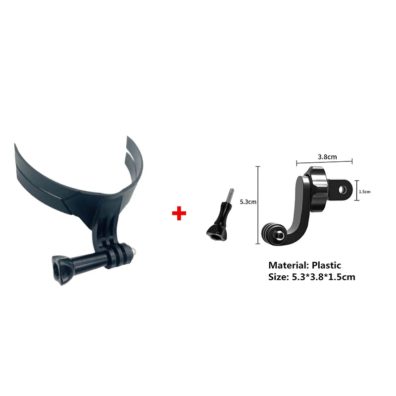 Full Face Helmet Chin Bracket For GoPro Hero 13 12 11 10 9 8 Insta360 X5 X4 X3 DJI Foldable Camera Strap Front Mount Accessories