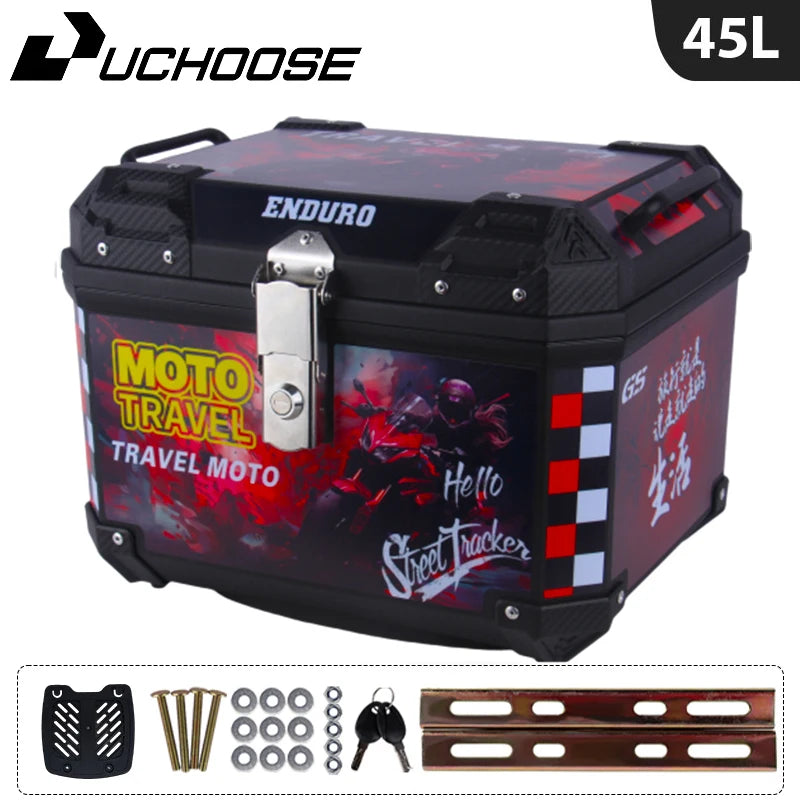 45L Motorcycle Tail Box Universal For R1200GS R1250GS F800GS F850GS G310gs F750gs Large Capacity Top Rear Luggage Tool Tail Box