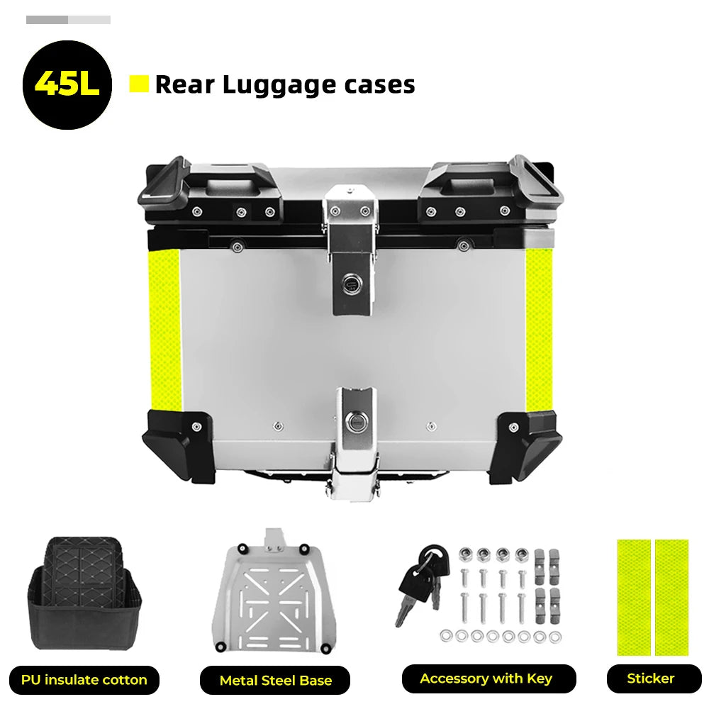 CNC Aluminum Motorcycle Helmet Box Trunk Top Case Travel Luggage Storage Box For BMW r1200gs adventure 1200 gs R1250GS ADV