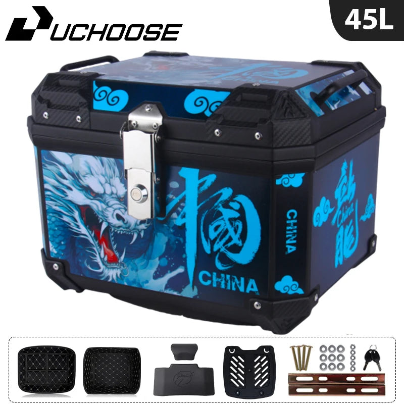 45L Motorcycle Tail Box Universal For R1200GS R1250GS F800GS F850GS G310gs F750gs Large Capacity Top Rear Luggage Tool Tail Box