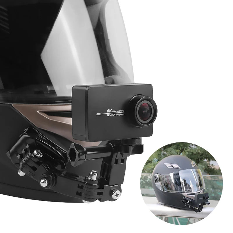Adjustable Helmet Chin Mount Curved Side Adhesive Mount for GoPro Hero 10 9 8 Xiaomi Yi DJI OSMO SJCAM Action Camera Accessories