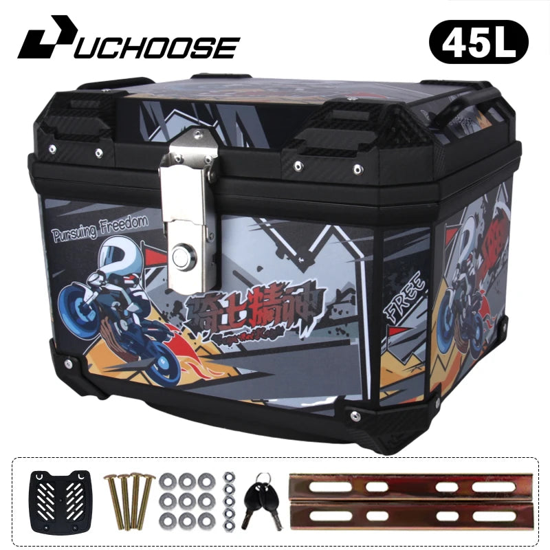 45L Motorcycle Tail Box Universal For R1200GS R1250GS F800GS F850GS G310gs F750gs Large Capacity Top Rear Luggage Tool Tail Box