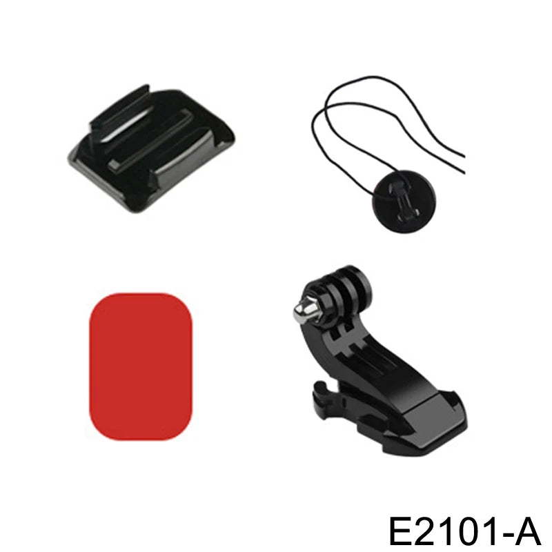 Adjustable Helmet Chin Mount Curved Side Adhesive Mount for GoPro Hero 10 9 8 Xiaomi Yi DJI OSMO SJCAM Action Camera Accessories