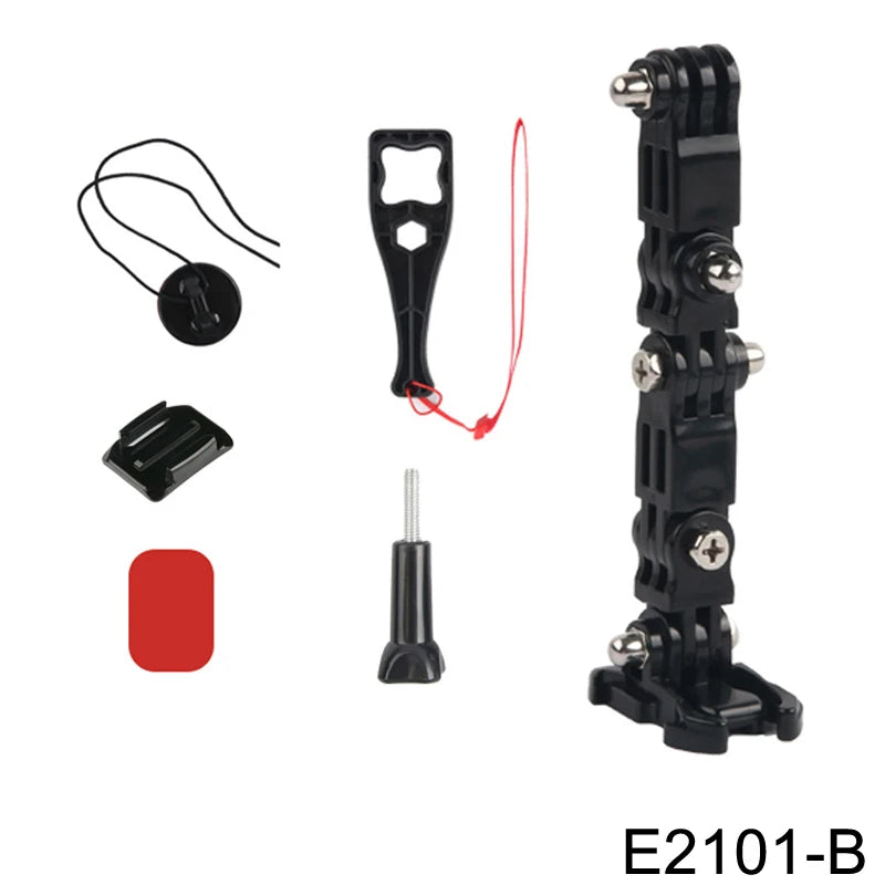 Adjustable Helmet Chin Mount Curved Side Adhesive Mount for GoPro Hero 10 9 8 Xiaomi Yi DJI OSMO SJCAM Action Camera Accessories