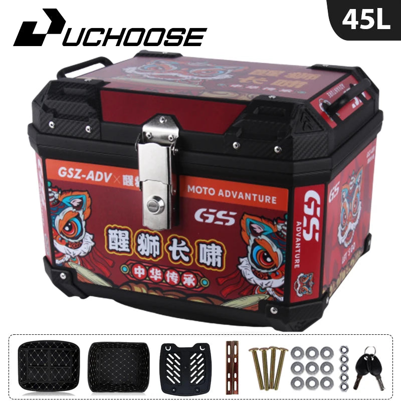 45L Motorcycle Tail Box Universal For R1200GS R1250GS F800GS F850GS G310gs F750gs Large Capacity Top Rear Luggage Tool Tail Box
