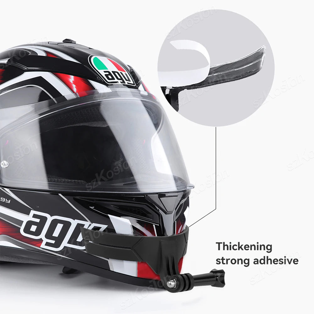 Full Face Helmet Chin Bracket For GoPro Hero 13 12 11 10 9 8 Insta360 X5 X4 X3 DJI Foldable Camera Strap Front Mount Accessories