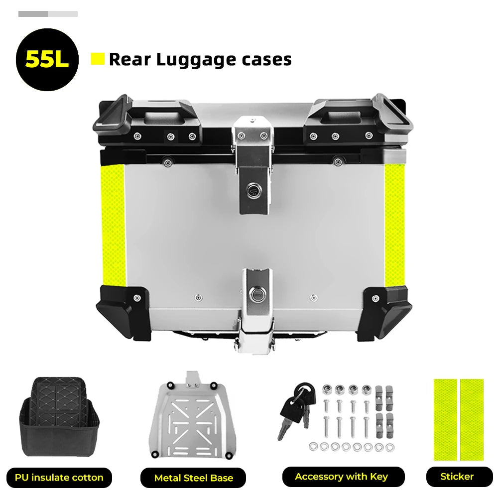 CNC Aluminum Motorcycle Helmet Box Trunk Top Case Travel Luggage Storage Box For BMW r1200gs adventure 1200 gs R1250GS ADV