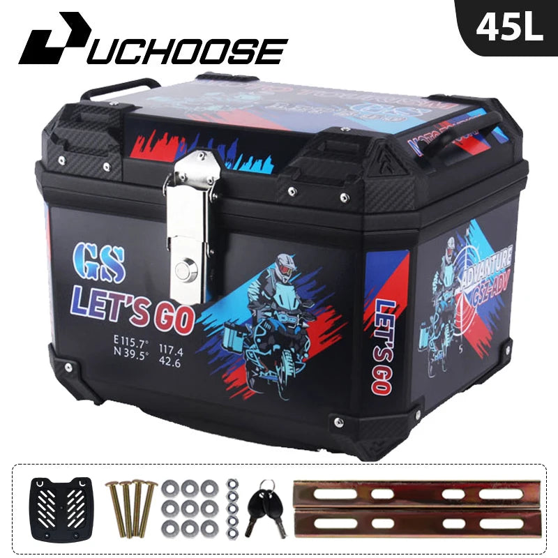 45L Motorcycle Tail Box Universal For R1200GS R1250GS F800GS F850GS G310gs F750gs Large Capacity Top Rear Luggage Tool Tail Box