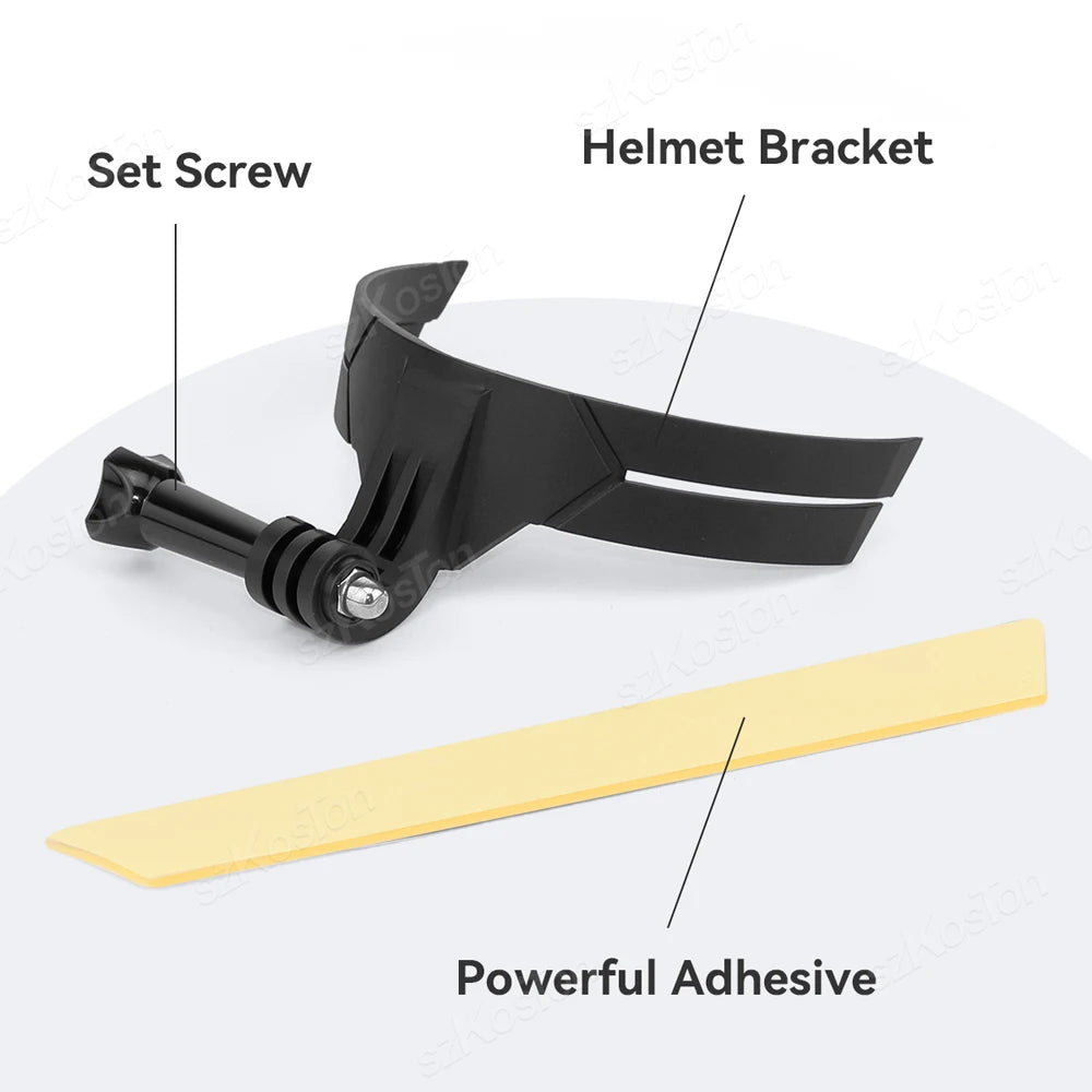 Full Face Helmet Chin Bracket For GoPro Hero 13 12 11 10 9 8 Insta360 X5 X4 X3 DJI Foldable Camera Strap Front Mount Accessories