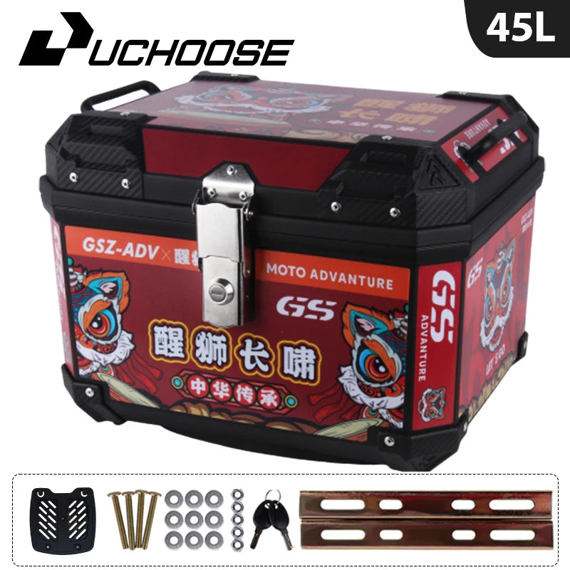 45L Motorcycle Tail Box Universal For R1200GS R1250GS F800GS F850GS G310gs F750gs Large Capacity Top Rear Luggage Tool Tail Box