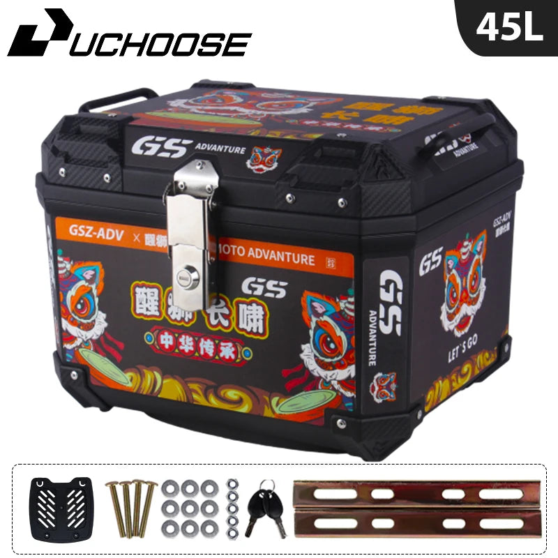 45L Motorcycle Tail Box Universal For R1200GS R1250GS F800GS F850GS G310gs F750gs Large Capacity Top Rear Luggage Tool Tail Box