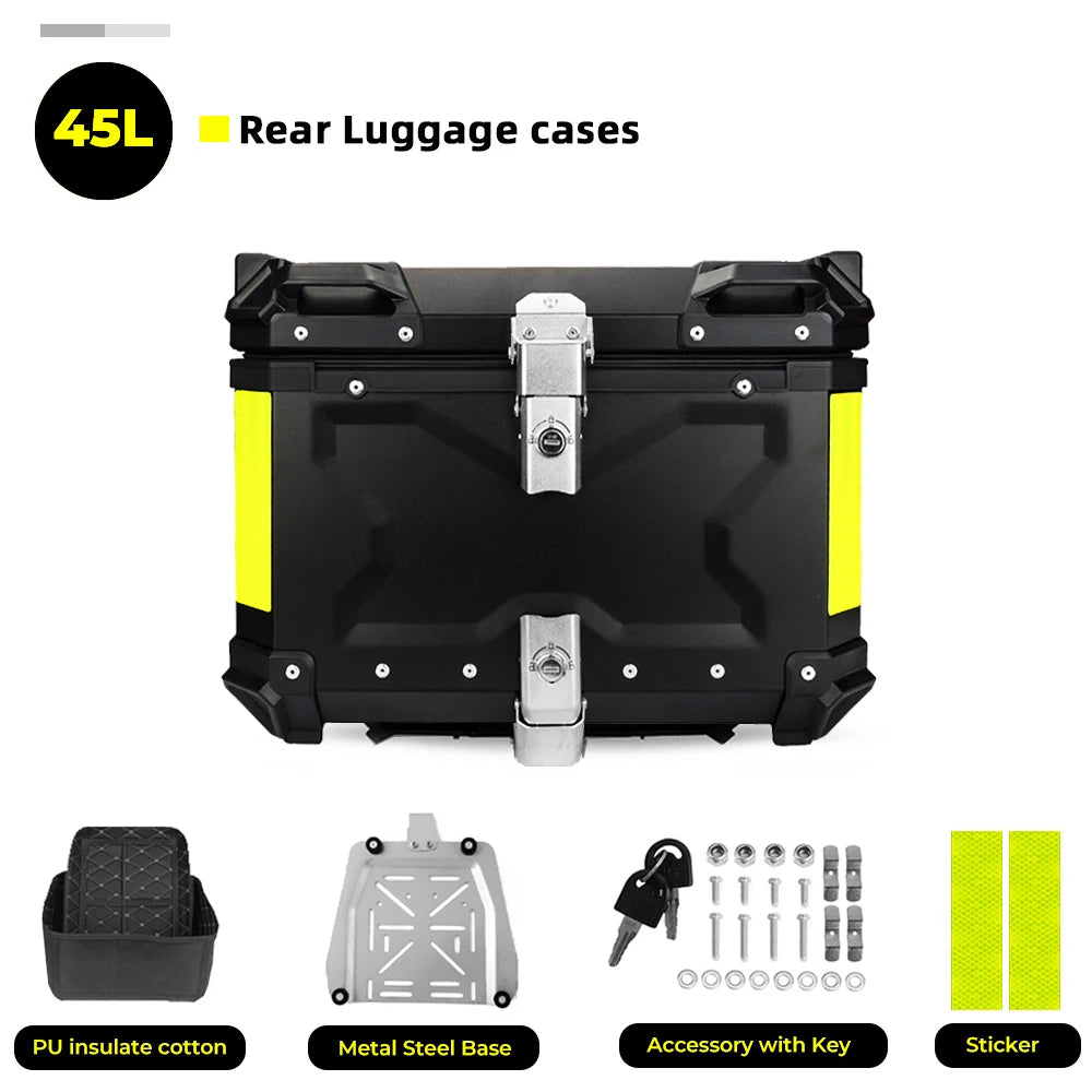 CNC Aluminum Motorcycle Helmet Box Trunk Top Case Travel Luggage Storage Box For BMW r1200gs adventure 1200 gs R1250GS ADV