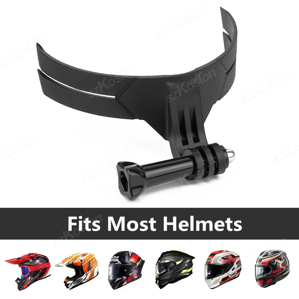 Full Face Helmet Chin Bracket For GoPro Hero 13 12 11 10 9 8 Insta360 X5 X4 X3 DJI Foldable Camera Strap Front Mount Accessories