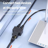 TISHRIC RJ45 Ethernet Extension Cable Splitter / Female to Female Adapter (Matte Finish)